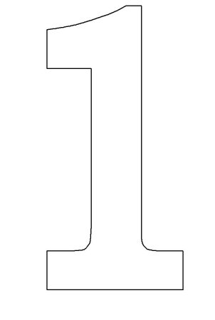 Цифра 8 трафарет