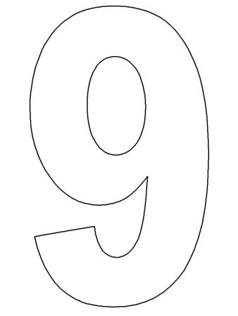 Цифра 7 трафарет