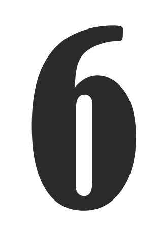 Цифра 5 для торта трафарет