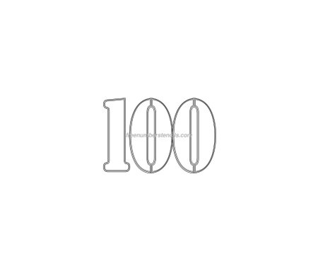 Цифра 100 раскраска