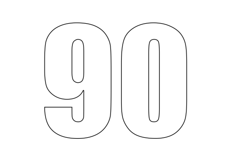 Цифра 60 трафарет