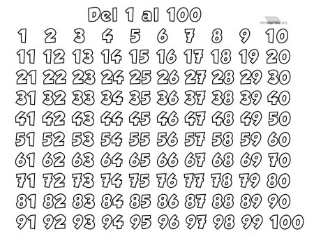 Распечатка от 1 до 100