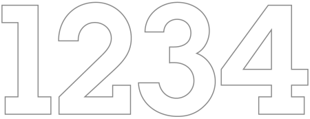 Цифра 12 трафарет