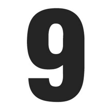 Цифра 9 трафарет