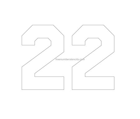 Цифра 22 белая