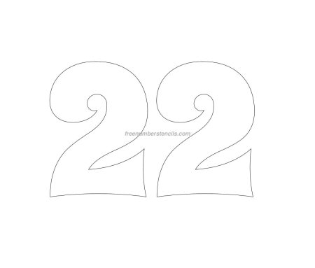 Цифра 22 красивая