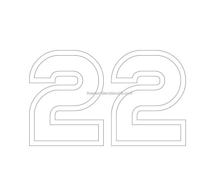 Цифра 22 разукрасить