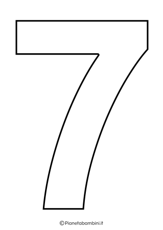 Трафарет для торта цифра 7