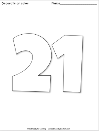 Цифра 12 трафарет