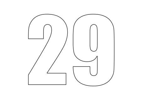 Цифра 6 трафарет