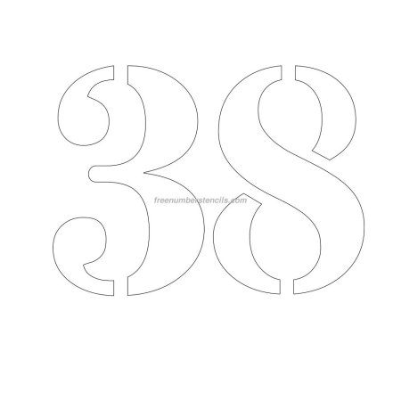 Трафарет цифры 30 для вырезания