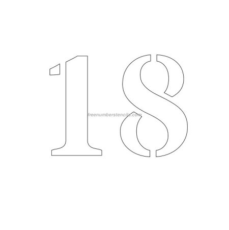 Трафарет цифры 13 для вырезания