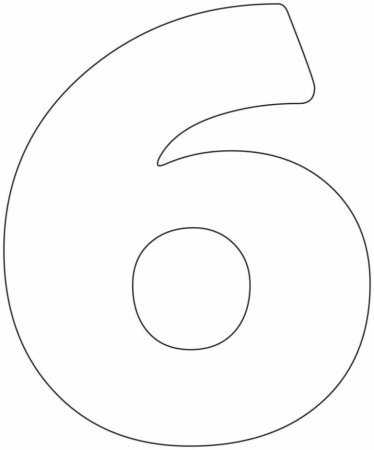 Цифра 6 трафарет для торта
