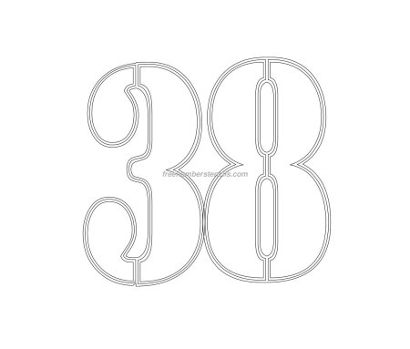 Трафарет цифры 83