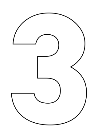 Трафарет цифра 2и3 для торта 15 см
