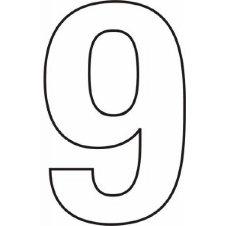 Цифра 9 трафарет