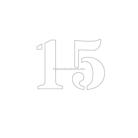Цифра 15 трафарет для торта