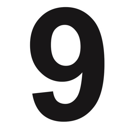 Цифра 9 трафарет