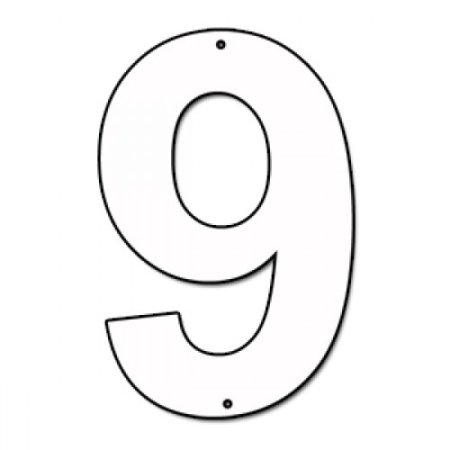 Цифра 9 трафарет