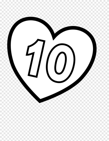 Цифра 10 раскраска