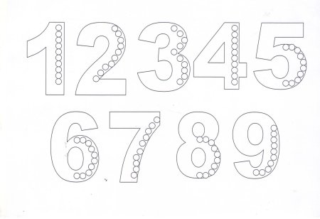 Трафареты цифр для вырезания