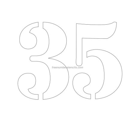 Трафарет 35 лет