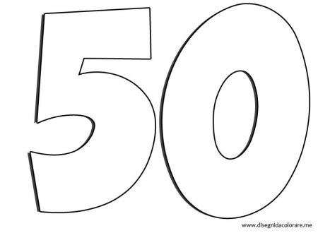 Цифра 50 трафарет для торта