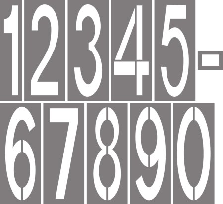 Трафарет из ПЭТ цифры