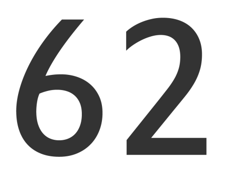 Красивые цифры 62