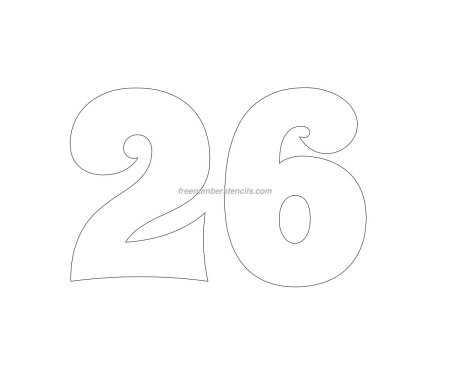 Цифра 62 трафарет