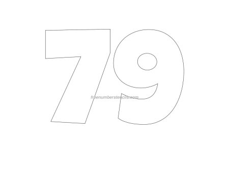 Трафарет цифр 79