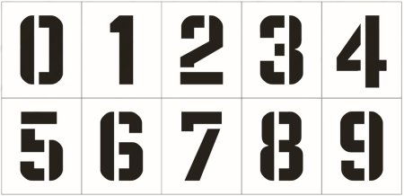 Цифра 6 трафарет