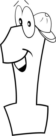 Веселые цифры: раскраска