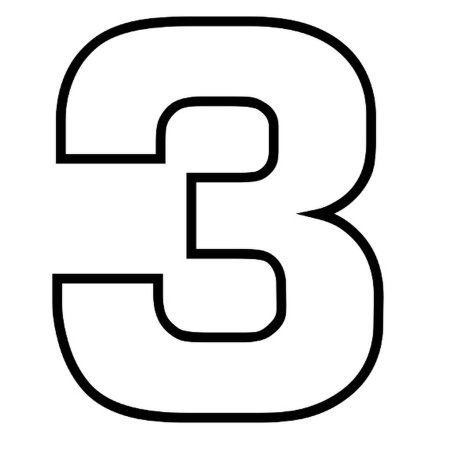 Цифра 3 трафарет