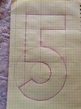 Трафарет цифра 2и3 для торта 15 см
