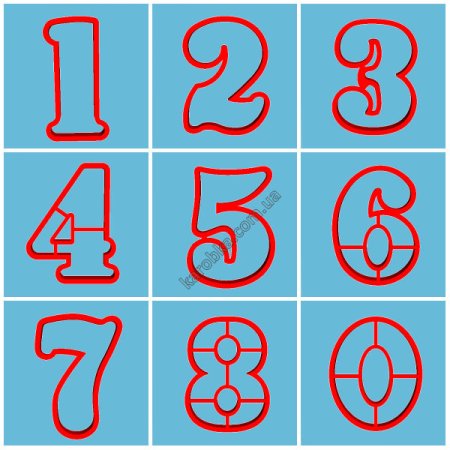 Трафарет для пряников цифры