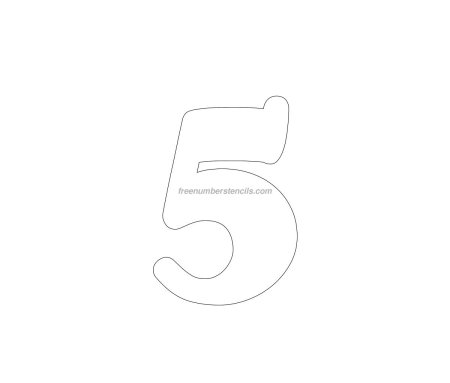 Цифра 5 для торта трафарет