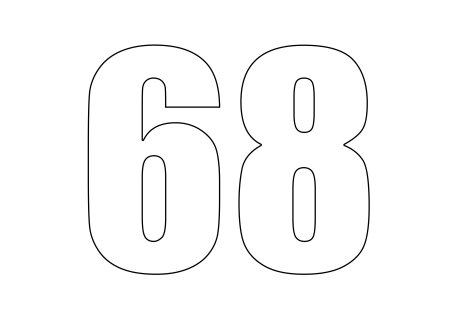 Цифра 6 трафарет