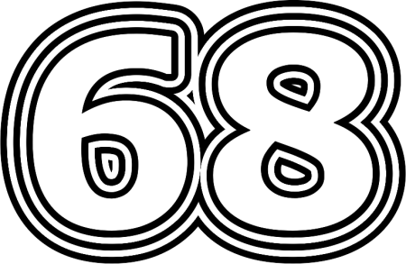 Цифра 66 трафарет