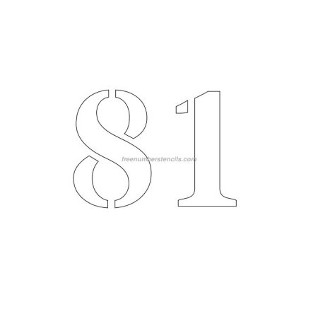 Трафарет цифр 81