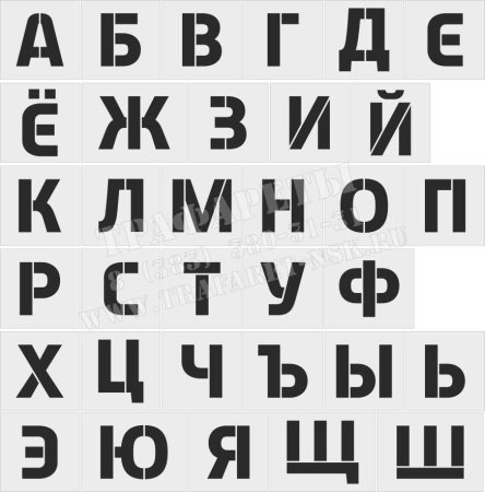 Трафарет "цифры"