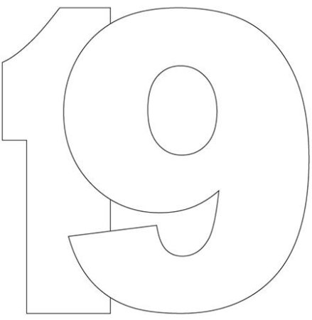 Цифра 14 трафарет для торта