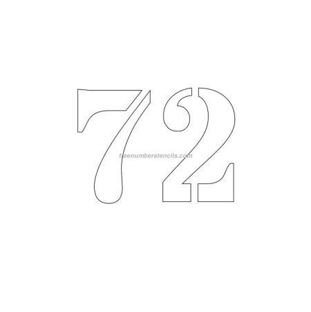 Трафарет числа 72