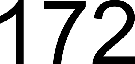 172 Цифра картинка