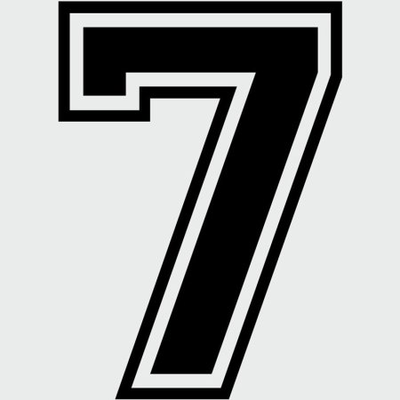 Цифра 17 трафарет
