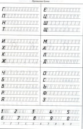 Прописи чертежного шрифта