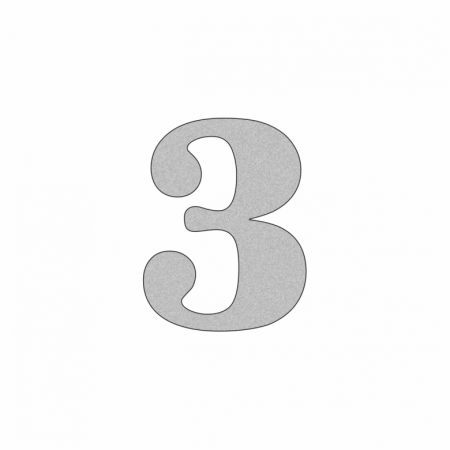 Цифра 3 трафарет