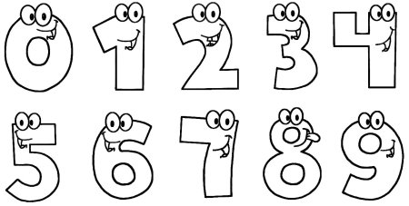 Красивые цифры для раскрашивания