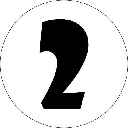 Цифра 2 трафарет