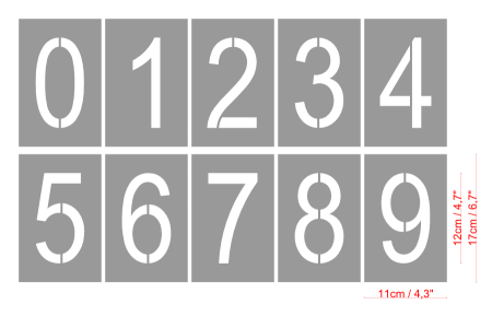 Цифры для нанесения трафарета